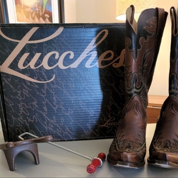 Lucchese Shoes - 1883 Lucchese Leather Western Boots 8.5